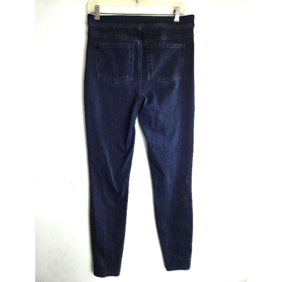 Spanx Women Blue Pull On Straigth Leg Bodysculting Denim Pants size Large Tall - Picture 4 of 7